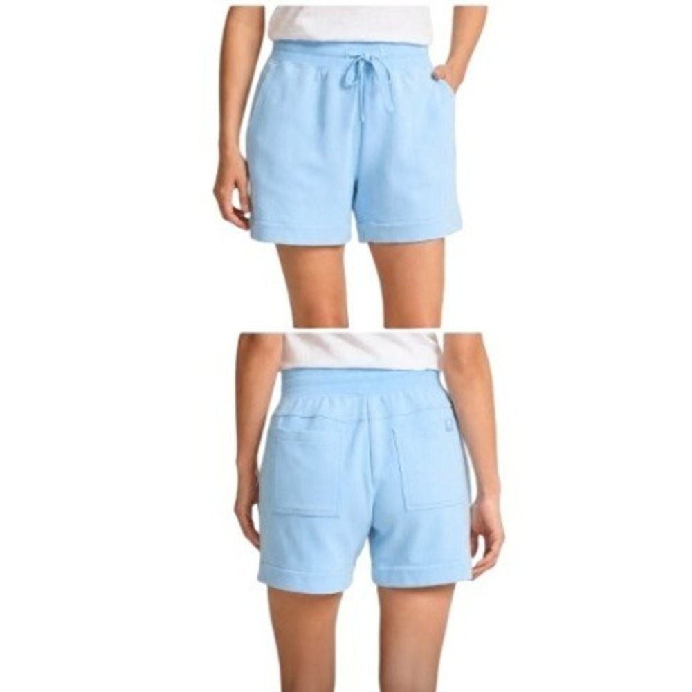 Tommy Bahama Womens M Marina Del Mar Tie Waist Cotton Shorts in Chambray Blue